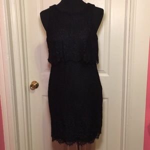 Black lace shift dress by Jump Apparel sz 7/8